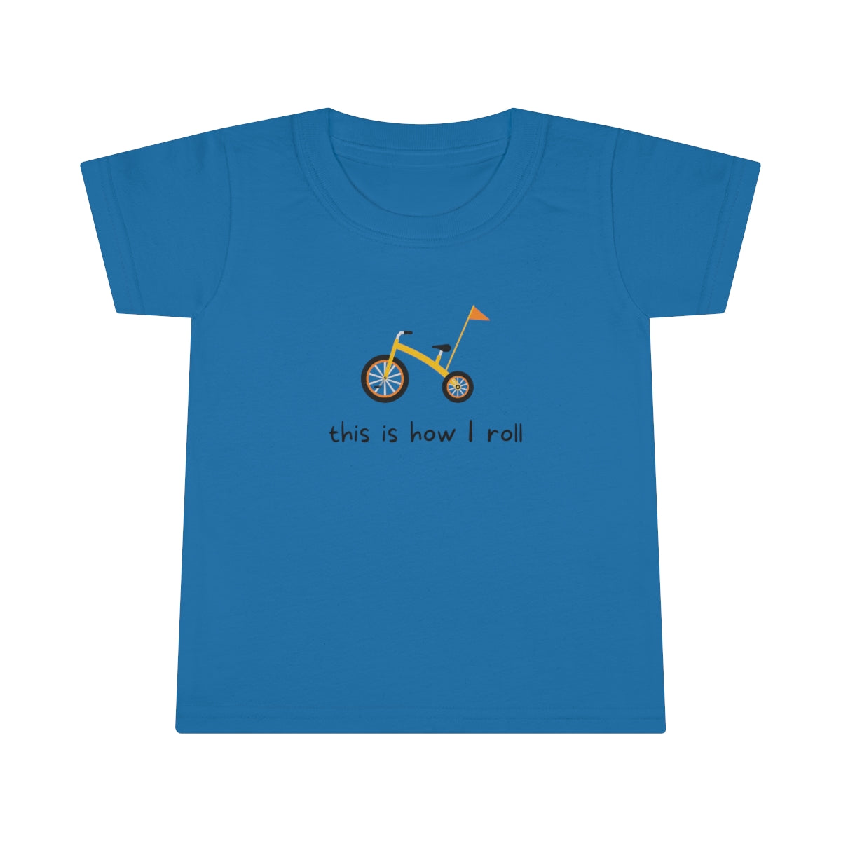 This Is How I Roll Bike Toddler T-shirt - Yellow Flag