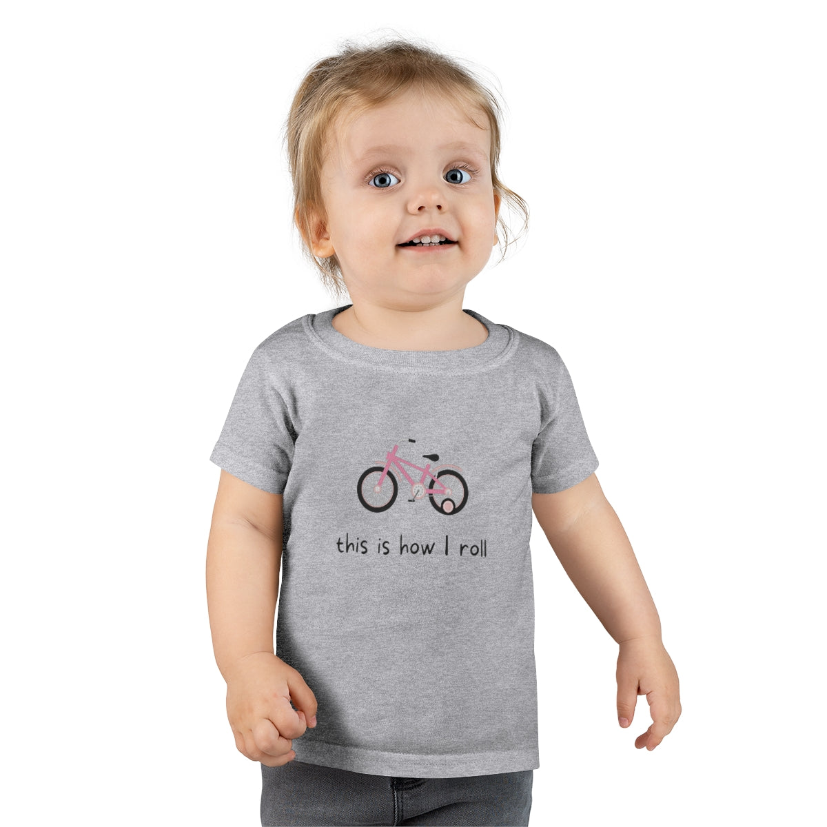 This Is How I Roll Pink Bike Toddler T-shirt