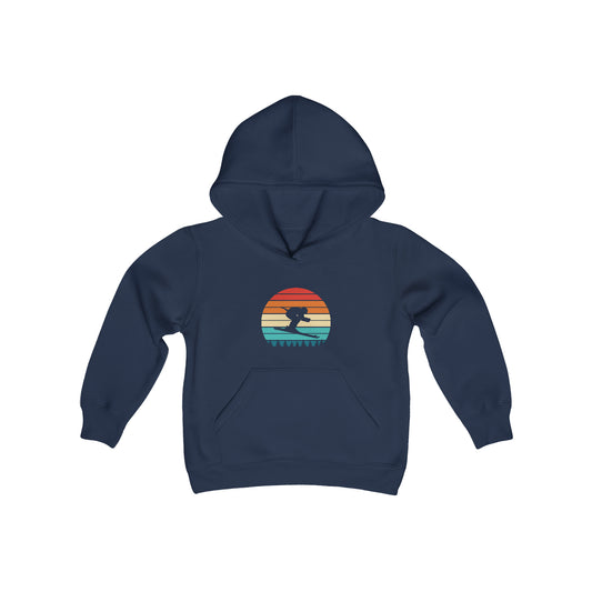 Kids Retro Ski Heavy Blend Hooded Sweatshirt